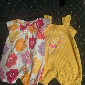 Floral and Character Baby Rompers